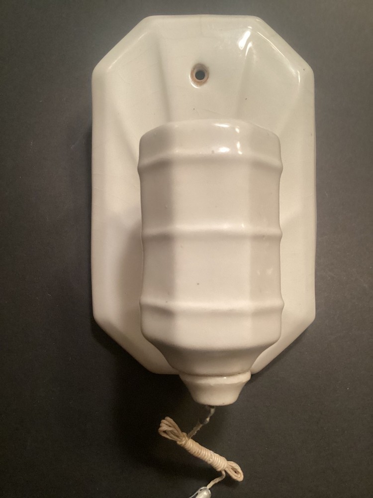 Antique Porcelain Bath Sconce c. 1930s.