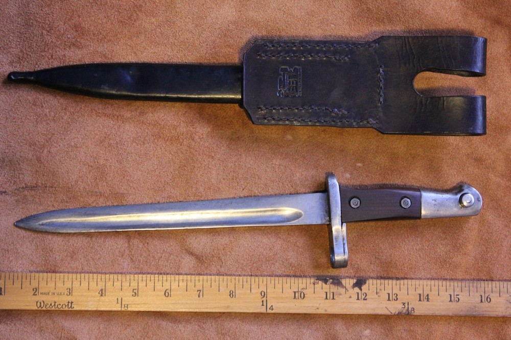 WW2 Modified M1935 Turkish Mauser Bayonet Marked AS