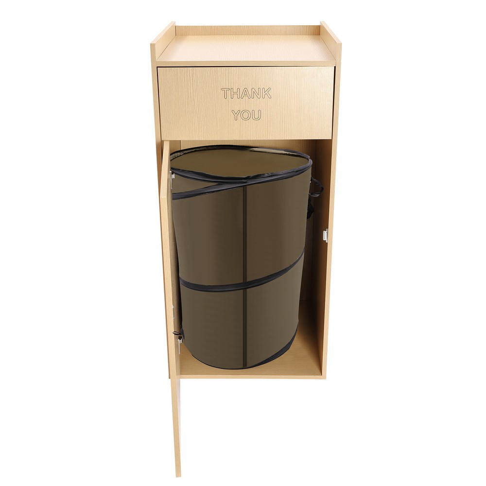 30L Trash Can Cabinet Commercial Trash Bin Ecological Board Garbage Container