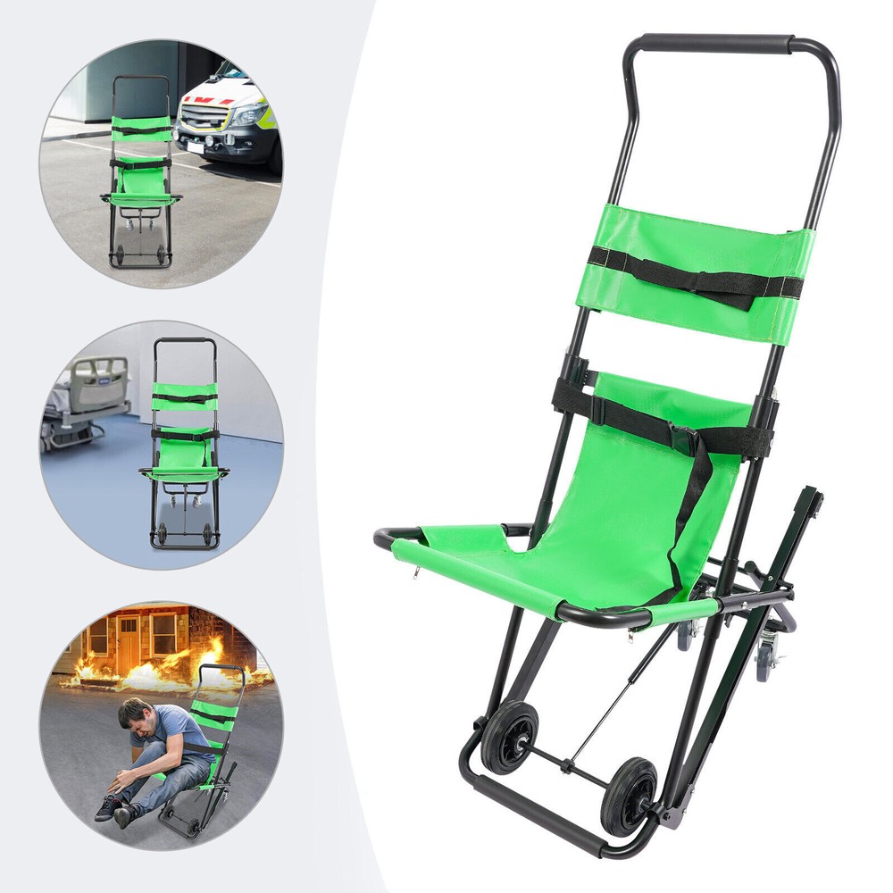 Foldable Emergency Stair Chair with Wheels - Portable Transport Solution