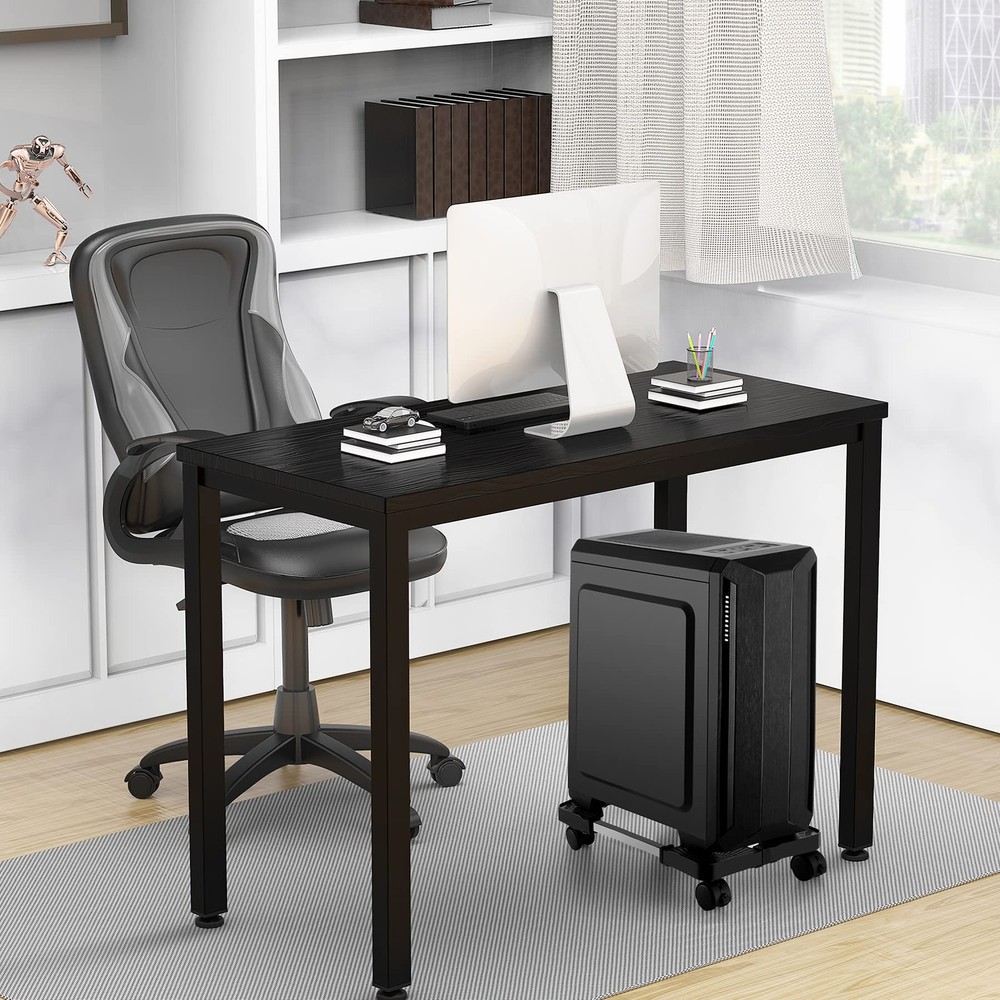 Mobile CPU Tower Stand with Adjustable Height and 4 Rolling Casters
