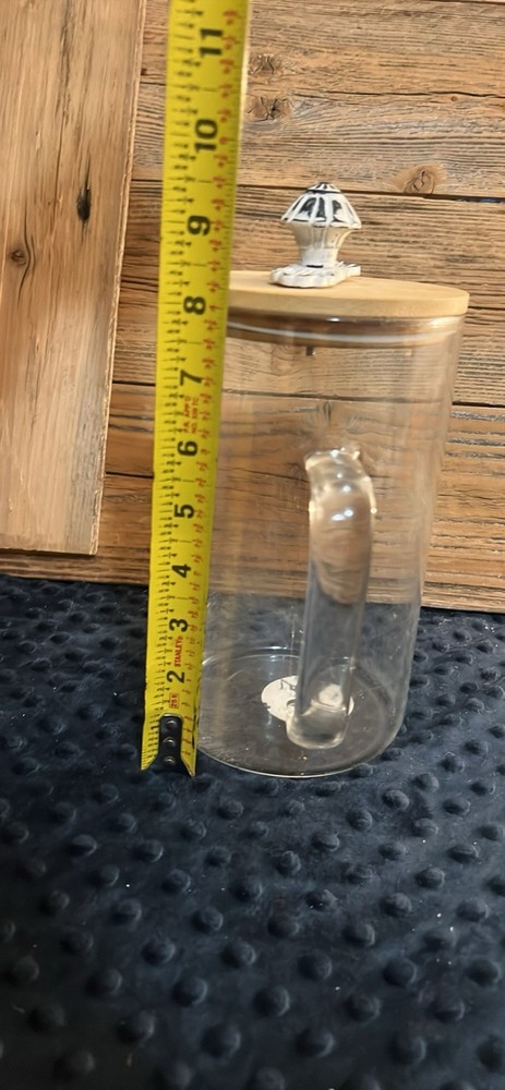Glass Drink Pitcher With Bamboo Lid