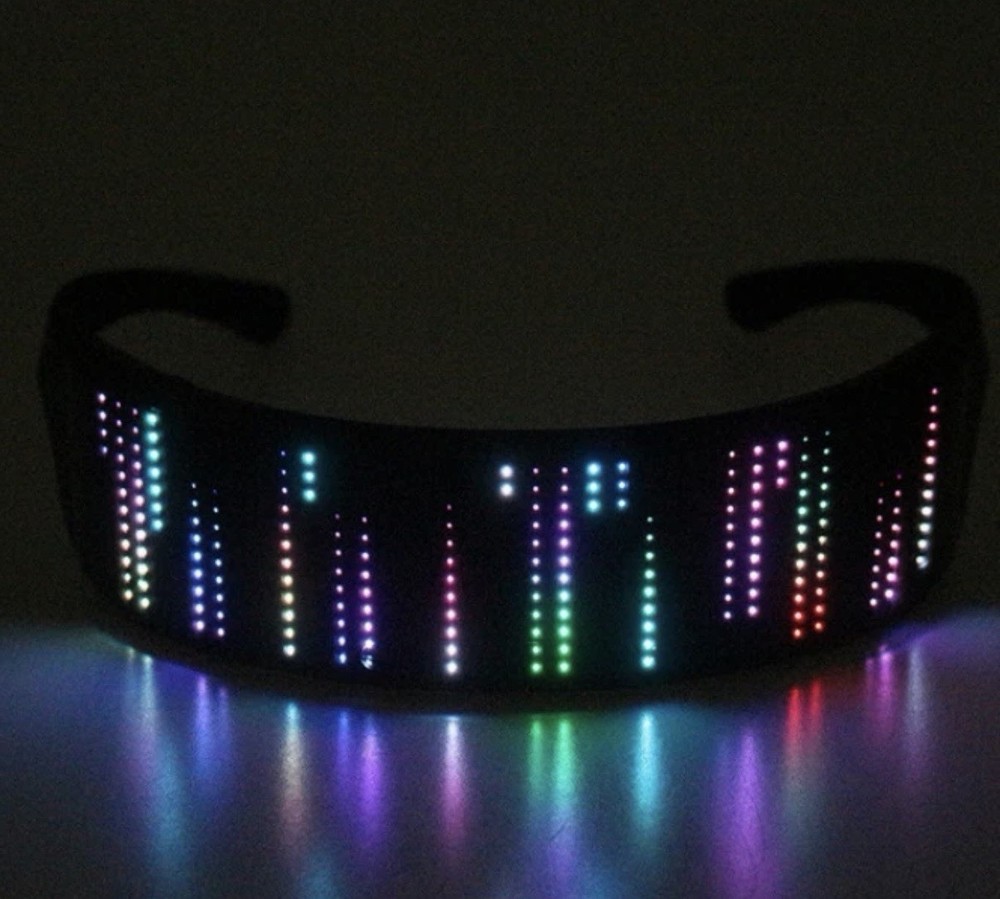 LED Customizable Bluetooth Glasses, APP Control LED Display Smart Glasses