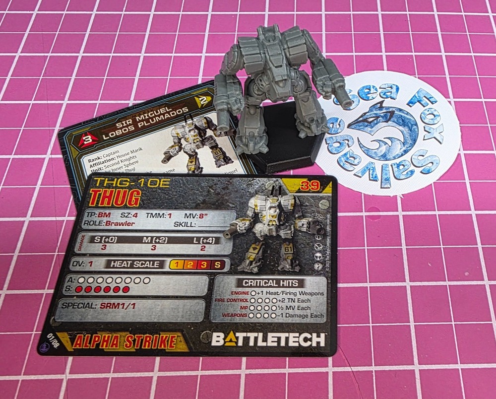 BattleTech Thug  Mech  -- Inner Sphere Support Lance + Cards