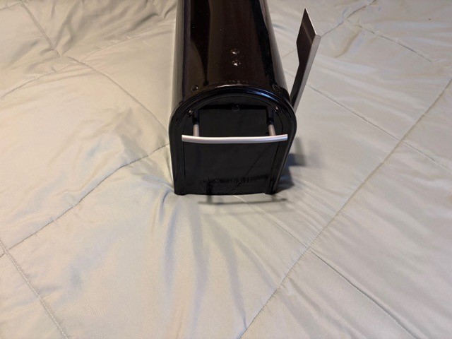 Black Stainless Steel Mailbox with mounting posts