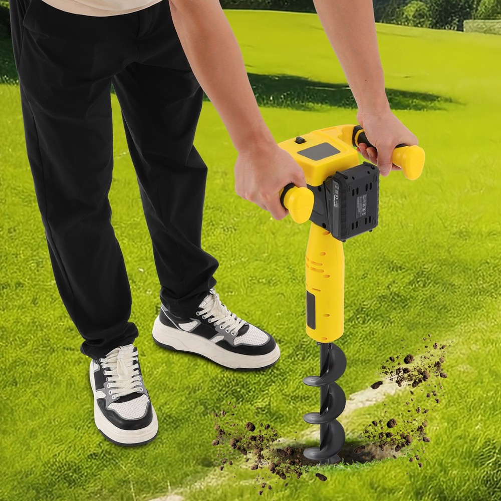 350W Post Hole Digger Electric Hole Digging Machine Cordless Post-Hole Digger