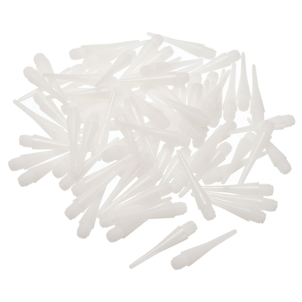 Plastic Dart Tips, 50 Pack 2BA Thread Soft Dart Tips, White