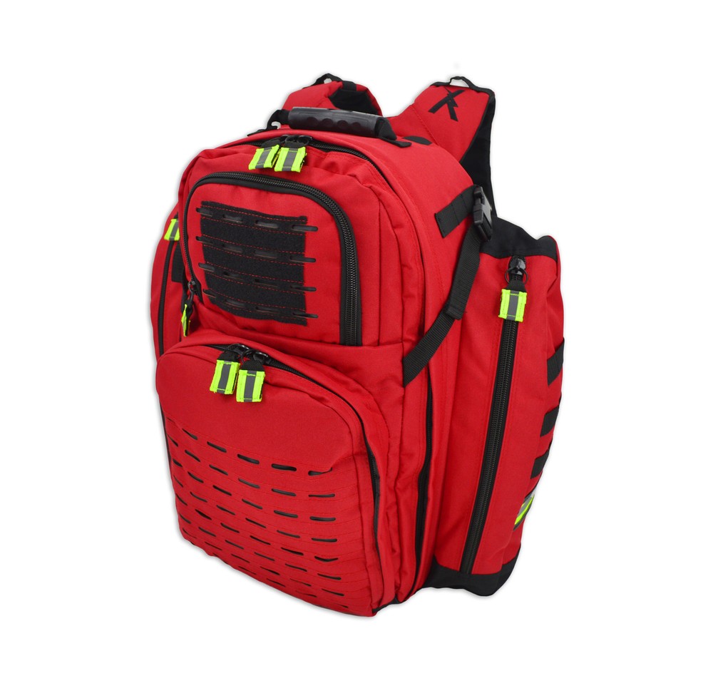 Lightning X TacMed ALS Oxygen Trauma Backpack w/Modular Pouch System - RED