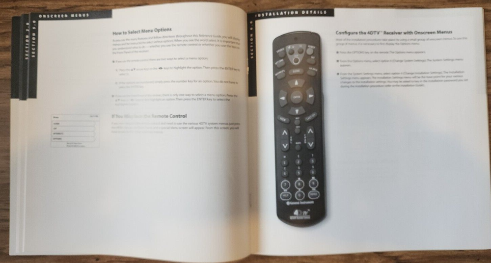 General Instrument GI 4DTV DSR 920 Reference Installation Operational Manual