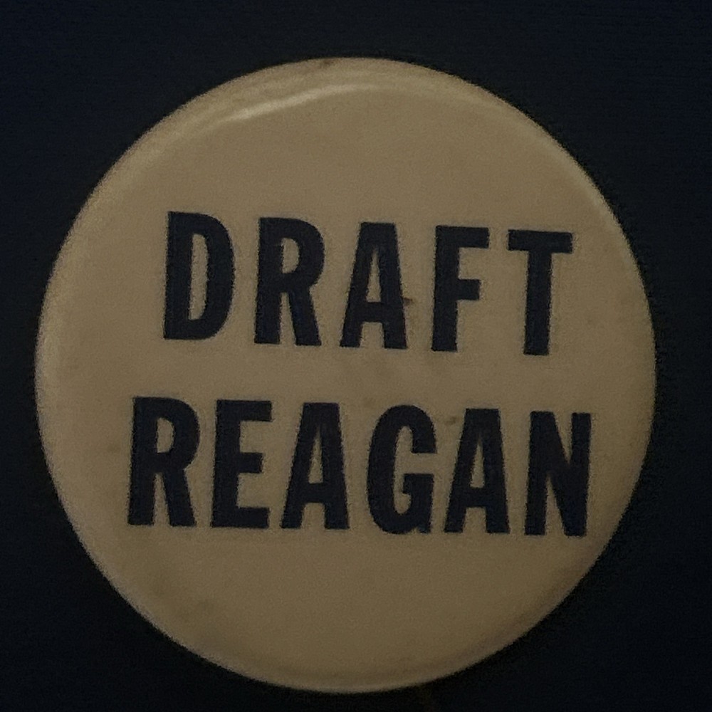 Draft Reagan  1 1/4” pinback button pin
