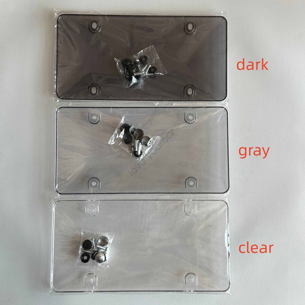 2pcs Unbreakable License Plate Bubble Covers Universal Fitment Protector License