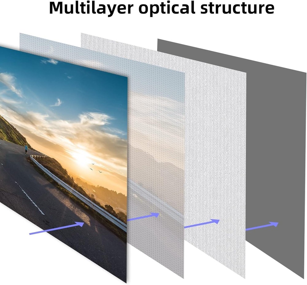 Durable Polyester 120-Inch 4K Projector Screen - Perfect for All Occasions
