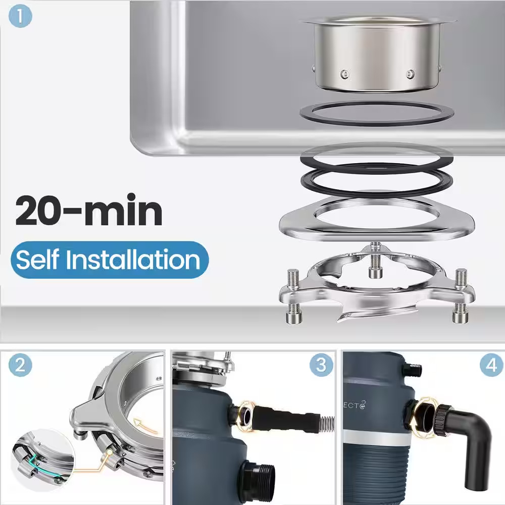 1 Hp. Continuous Feed Commercial Garbage Disposal