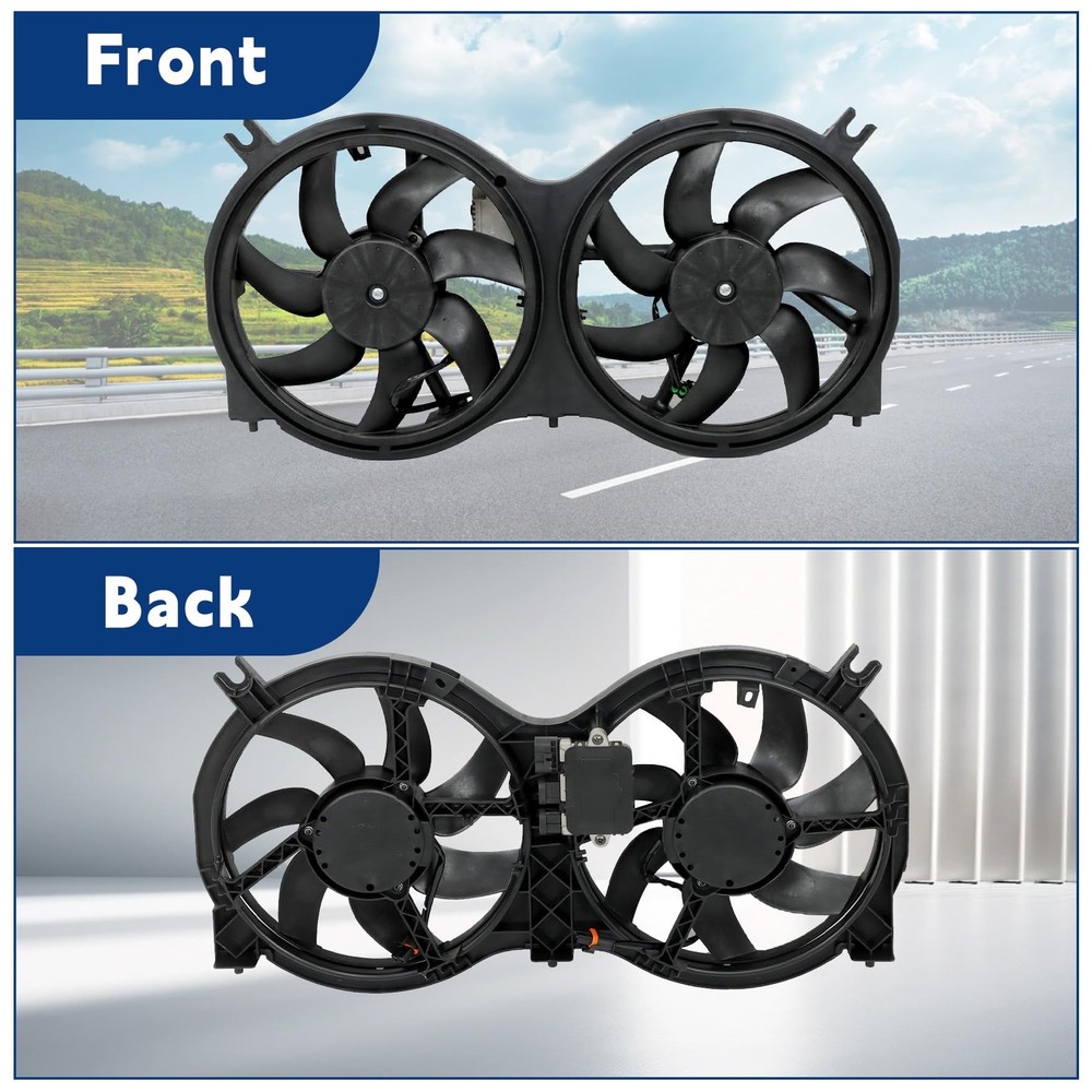 Dual Radiator Fan with Control Module Replacement for Pathfinder 2013-2017...