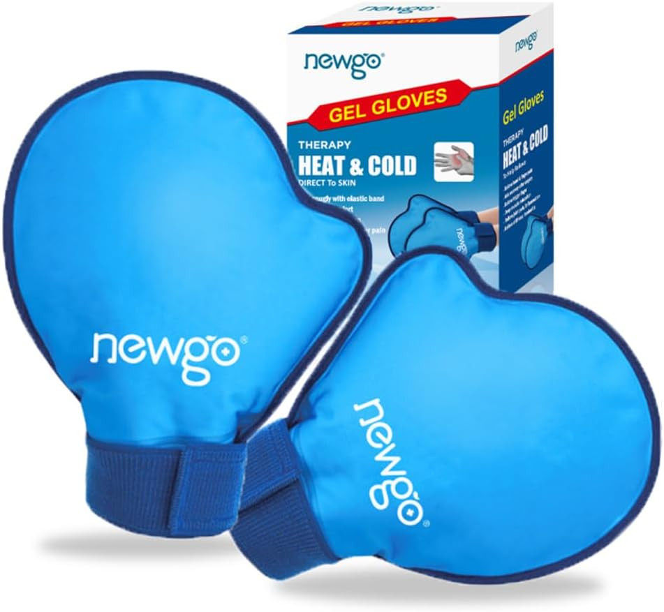 NEWGO Hand Ice Pack Golves for Pain Relief, FSA Eligible 2 Pack Cold Gloves for