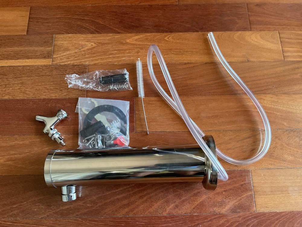 Single Tap Kegerator Tower Beer Tap Tower with Stainless Steel Beer Drip Tray