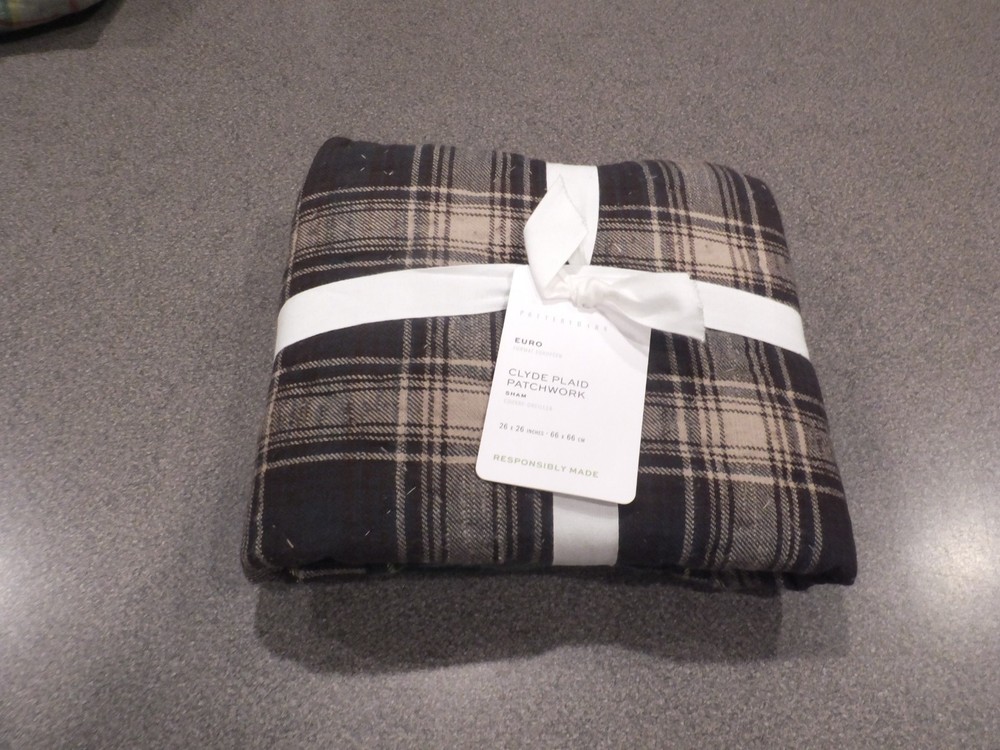 New Pottery Barn Peyton Clyde Patchwork Euro Sham OPEN BOX