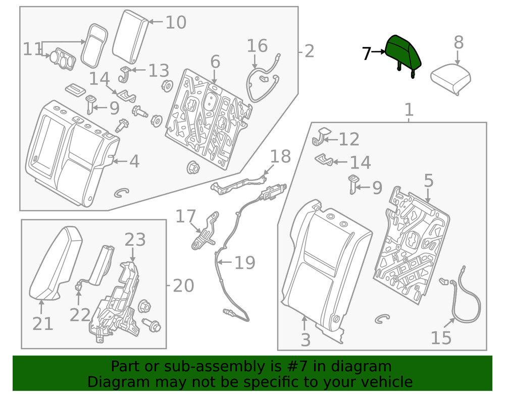 Genuine Nissan Headrest Outer 86430-6RA2A