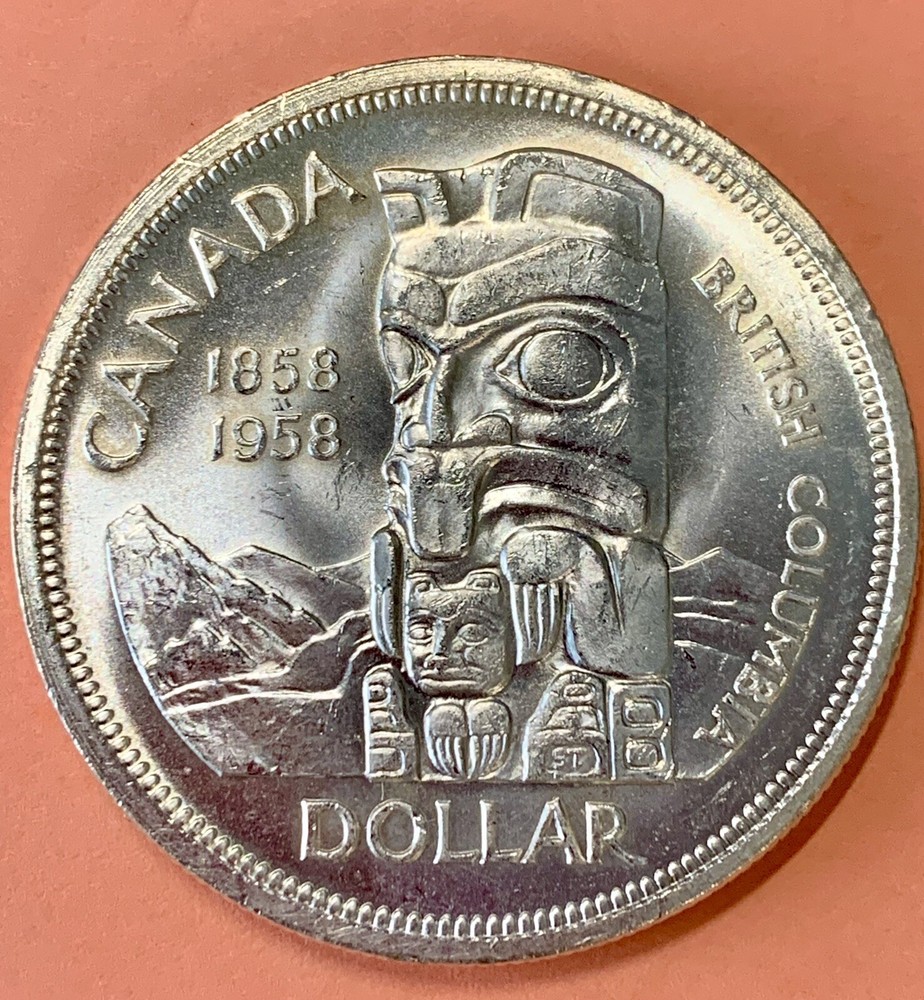 1958 CANADA Silver One DOLLAR, QE II, MS+++++++