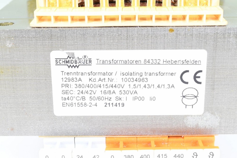SCHMIDBAUER 10034963, 12983A, 1-phase isolating transformer