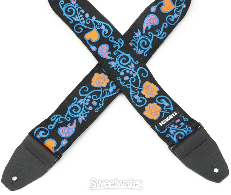 Dunlop Jimi Hendrix Blacklight Guitar Strap - Monterey Blue