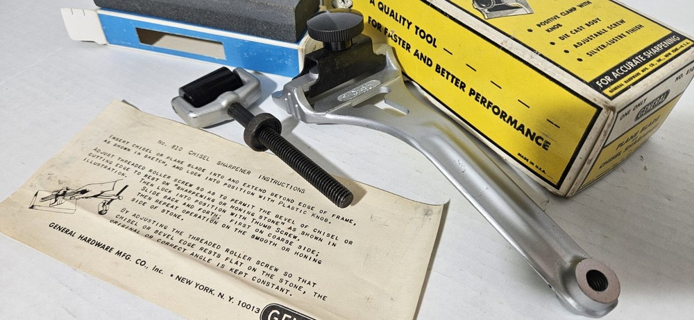 General Tools No. 810- Plane Blade And Chisel Sharpener With Stone