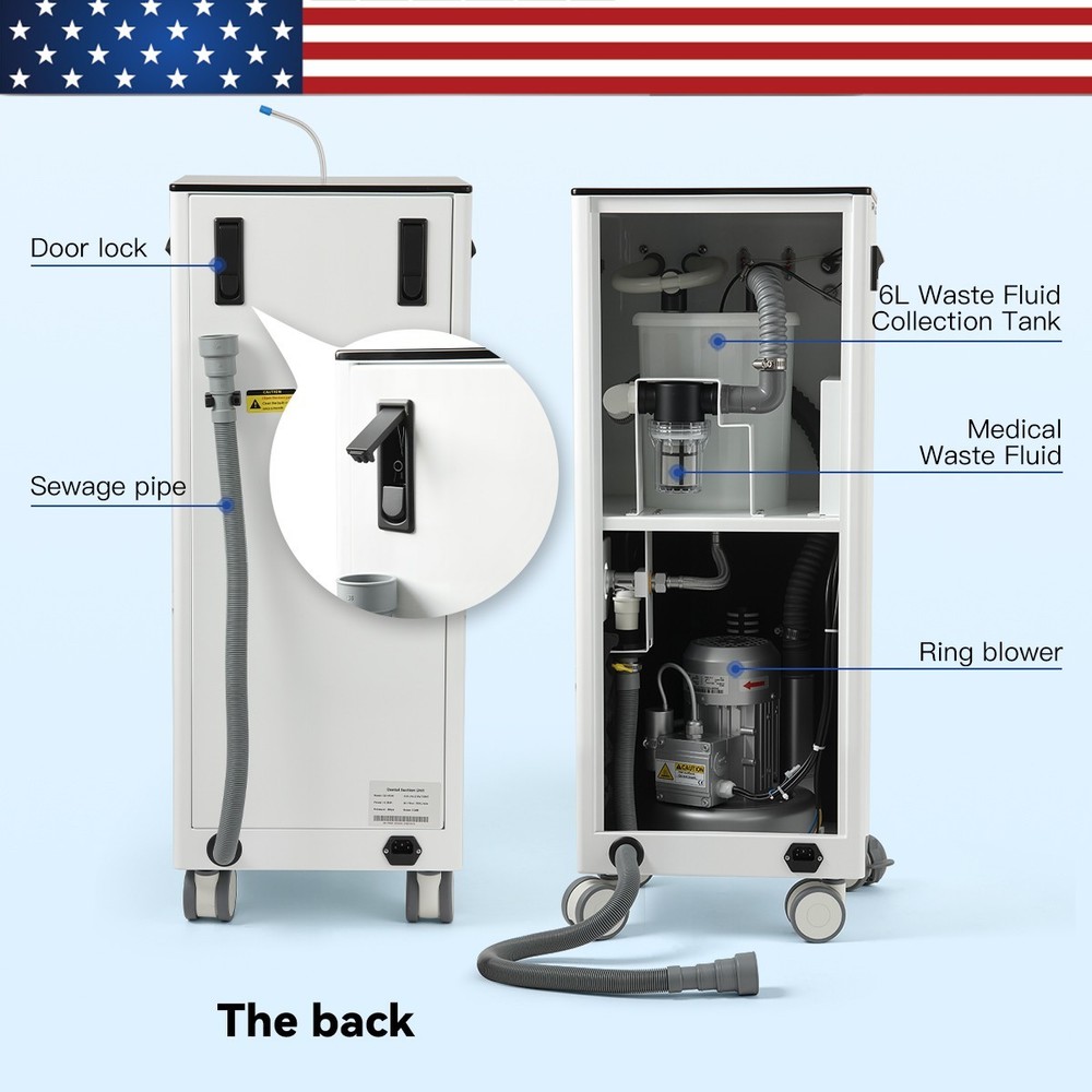 Portable Dental Mobile Delivery Unit System Air Compressor 4Hole/Suction System