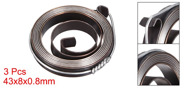 3pcs Drill Press Spring Quill Feed Return Coil Spring Assembly 1000mm