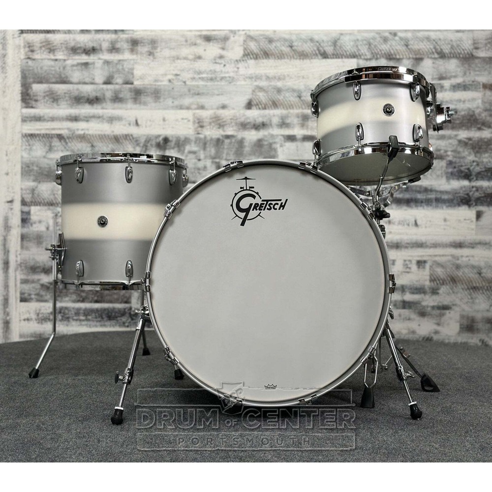 Gretsch Brooklyn 3pc Rock Drum Set Silver Mist Duco