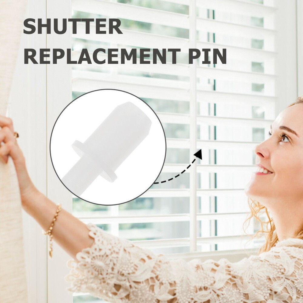 60PCS Shutter Repair Pins Spring Loaded Plantation Shutter Replacement White