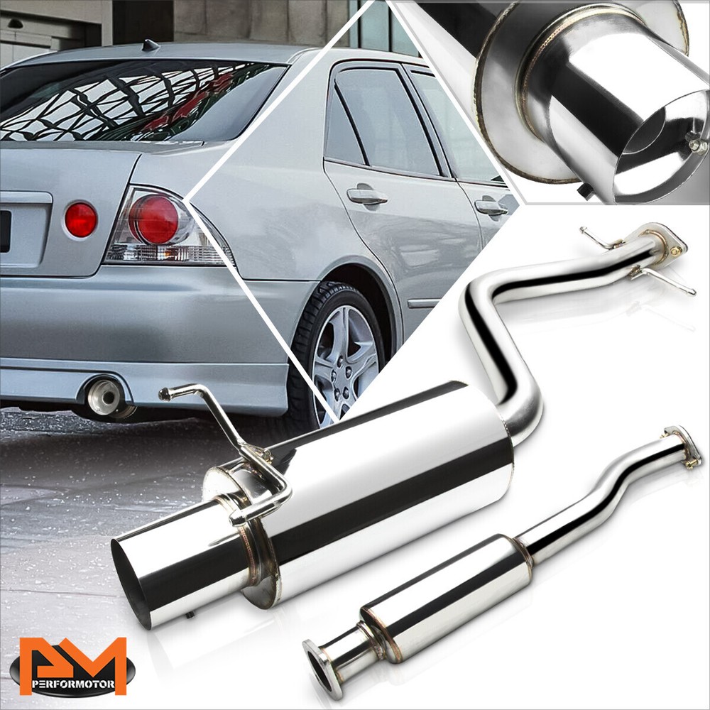 For 01-05 IS300 Altezza XE10 4" Tip Muffler Performance Catback Exhaust System