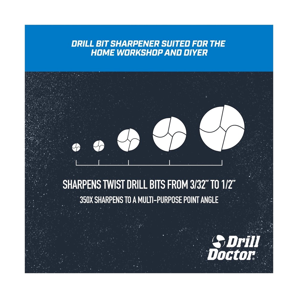 Drill Doctor DD350X Drill Bit Sharpener - 3/32" to 1/2" - Electric Sharpener ...