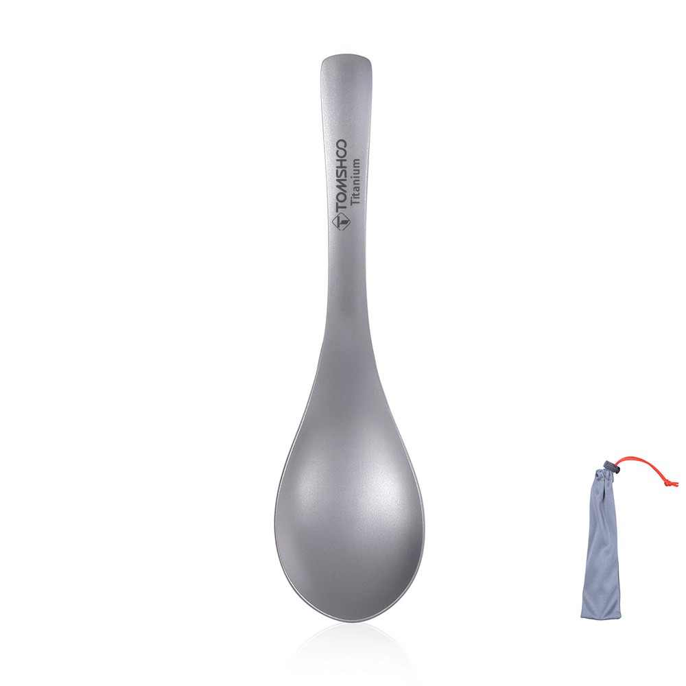 1 Titanium Spoon Lightweight High Temperature Resistance For Camping Easy To Use