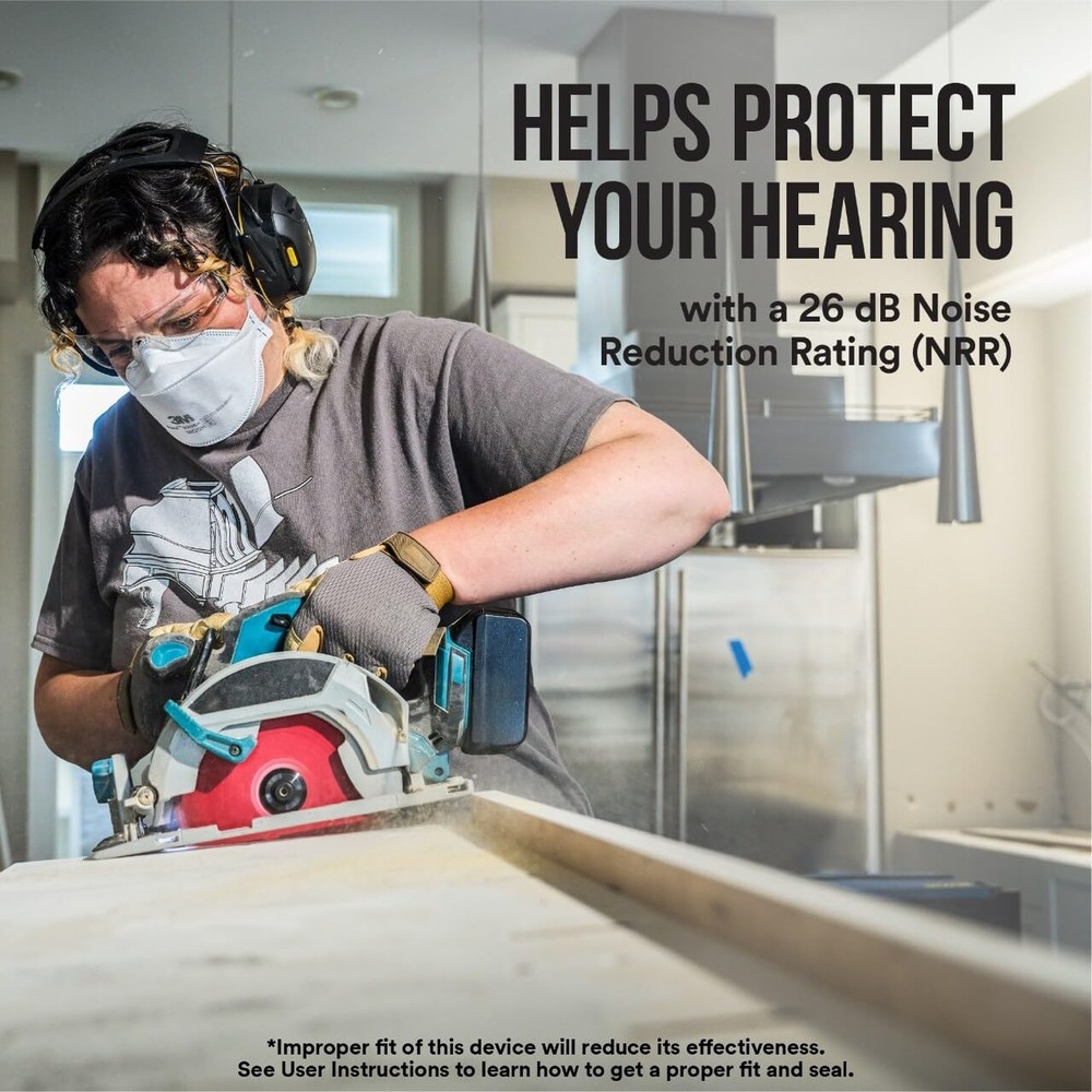 3M WorkTunes Connect Wireless Hearing Protector with Bluetooth Technology, Bl...