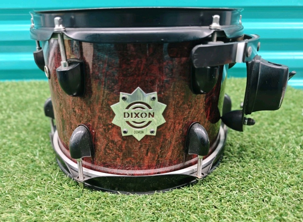 ⚡Dixon DEMON 12"X8" Rack Tom Drum - Red Grey Swirl⚡⚡