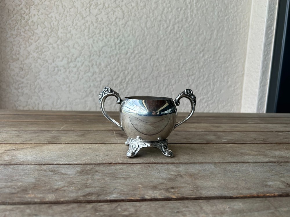 Vintage Sugar Bowl Silverplated