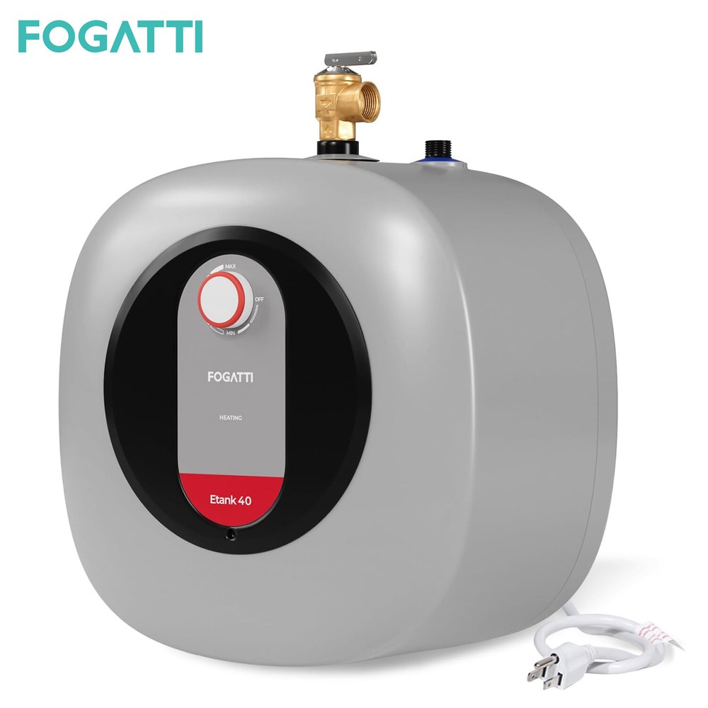 FOGATTI 2.5/4/8 Gallon Electric Hot Water Heater Mini Tank Boiler Compact 1440W
