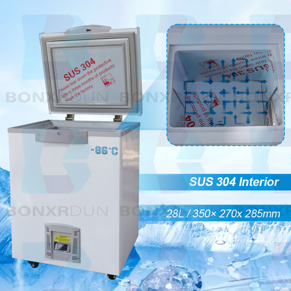 -86℃ Ultra Low Temperature Freezer Laboratory Deep for Samples Lab 28L 110V