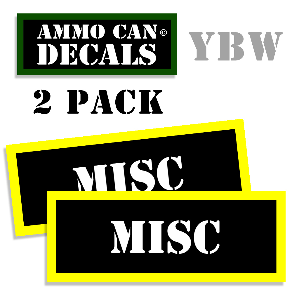 MISC Ammo Label Decals Box Stickers decals - 2 Pack BLYW
