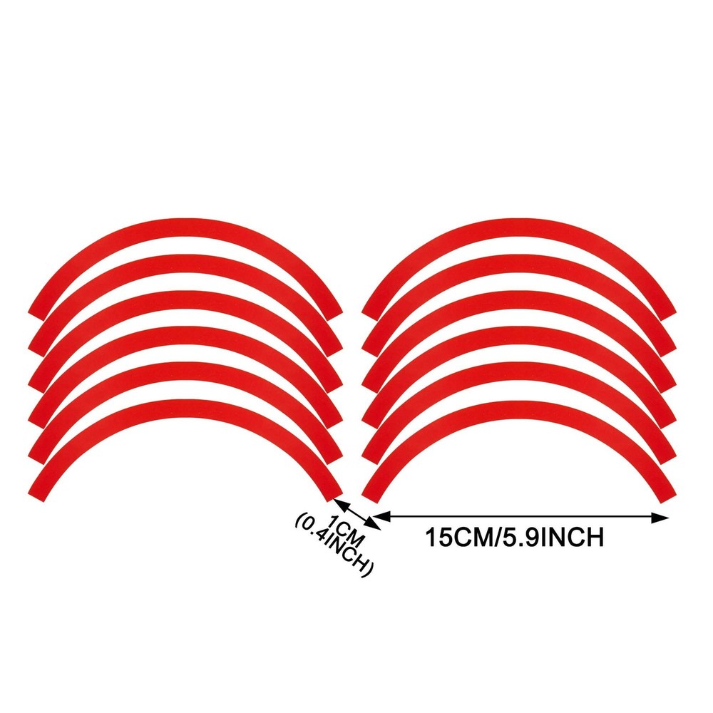 TOMALL Scooter Reflective Sticker Waterproof Reflective Wheel Stickers Compat...