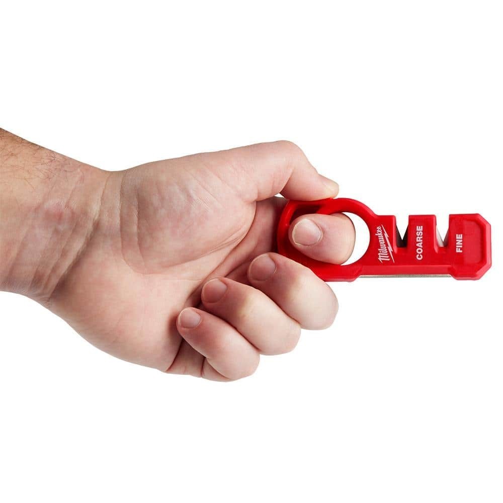 Milwaukee Compact Jobsite Handheld Knife Sharpener Large Finger Loop Secure Grip