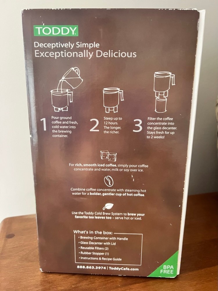 Toddy Coffee Maker Cold Brew System, Complete, Never Used