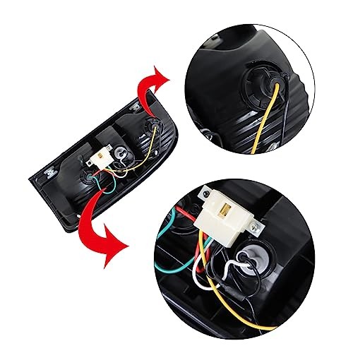 2-Pack Tail Lights Assembly Smoked with Bulbs Driver & Passenger Side