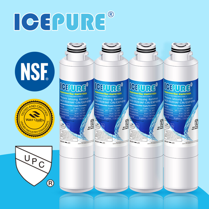 4Pack Fit For Samsung DA97-08006A-1 RFG297HDWP Refrigerator Water Filter Icepure