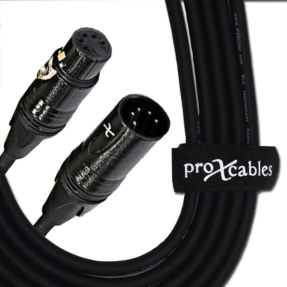 10 ProX 5 Pin High Performance Data Lighting DMX Cable 3FT