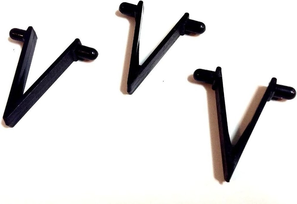 Heavy Duty Black V-Clips for Pool Vacuums Nets Brushes 3-Pack
