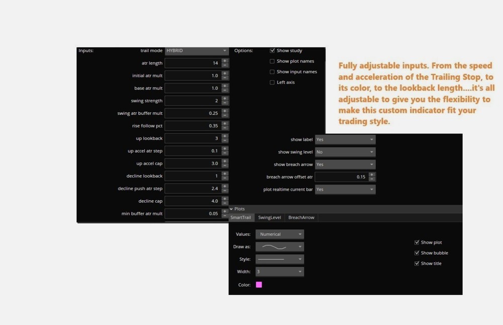 Thinkorswim Thinkscript Smart Trailing Stop Structure-Aware Custom Indicator