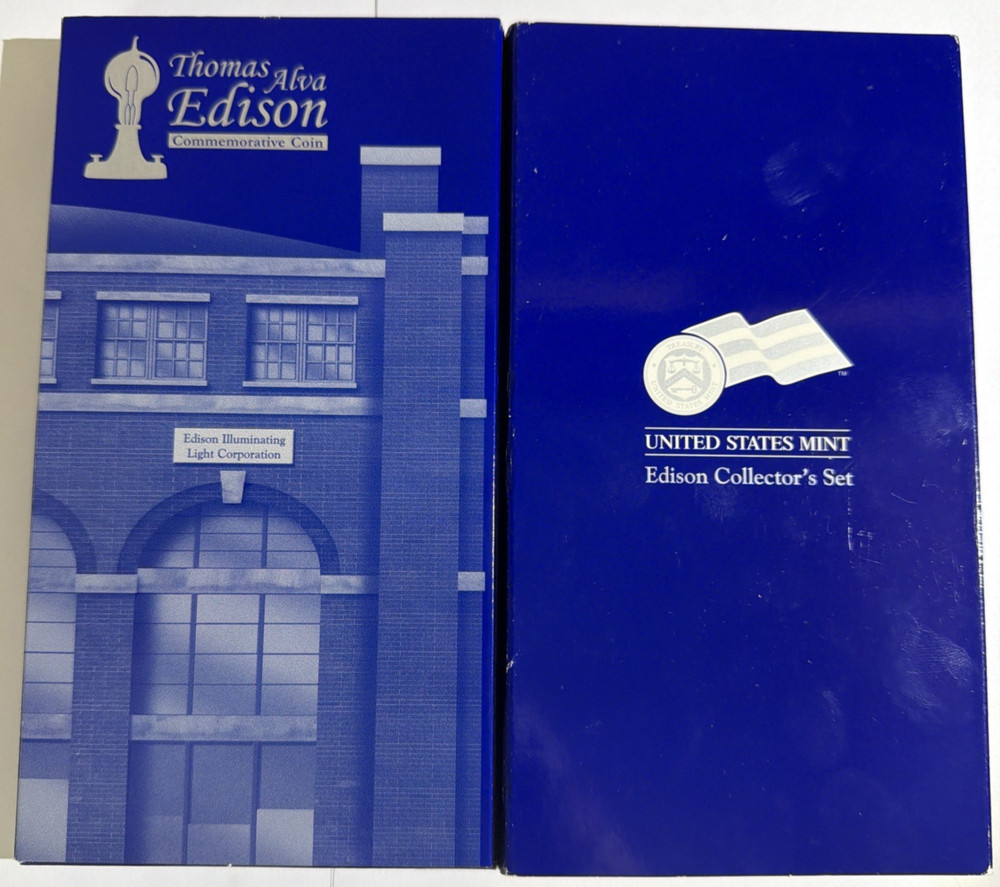 2004 THOMAS ALVA EDISON LIGHT COMMEMORATIVE SET!!