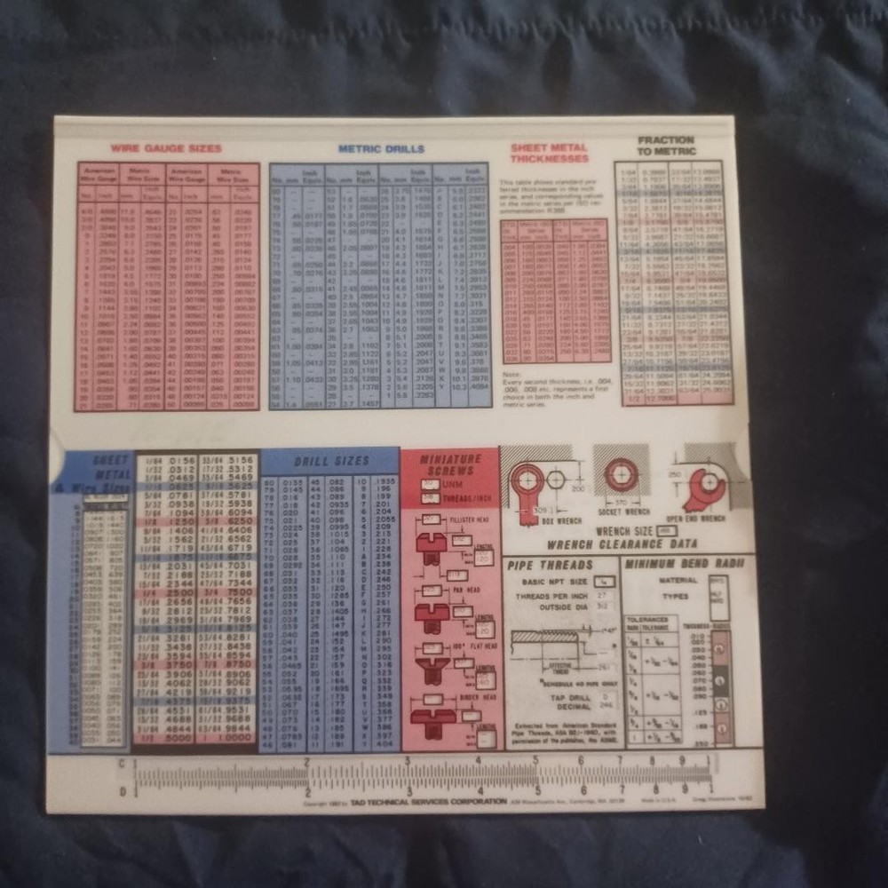 TAD Technical Services Corp Metric English Retro Universal Reference Calculator