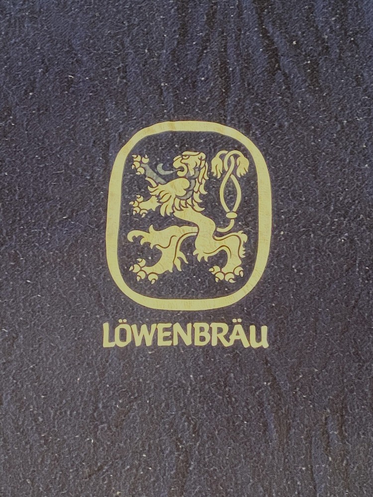 Vintage Lowenbrau Blanket Throw 52”x56”